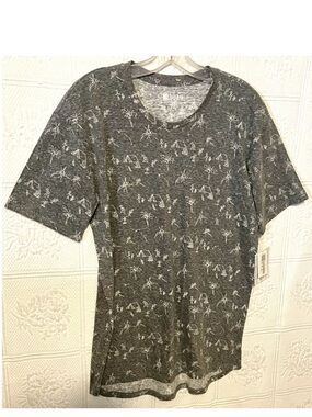 LuLaRoe Patrick T Tee Shirt Top Size M Medium New NWT Gray Stickfigures